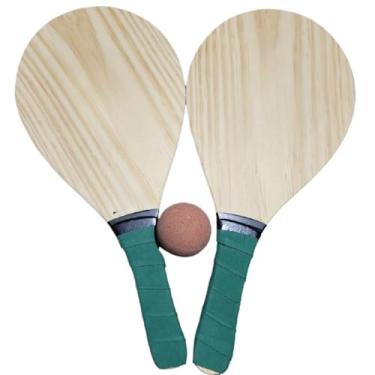 Imagem de Jogo jogo beach tennis 2 raquetes madeira + bola