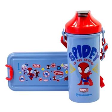 Imagem de Zonacriativa – Kit Lunch Box Spider-Man | Marmita 620ml com Talher + Copo 500ml com Canudo e Alça | Prático, Reutilizável e Perfeito para a Hora do Lanche