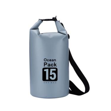 Imagem de Mochila de Saco Seco Bolsa Ombro para Natação Camping Rastreamento Córregos Esportes Derivação Flutuante PVC com Costura Alta Frequência Homens e Mulheres