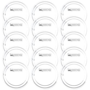 Imagem de 12 pinos de botão de acrílico para artesanato, crachá de botões em branco, broche personalizado transparente para imagem faça você mesmo, faça seu próprio crachá de botões, kit de pinos de botões