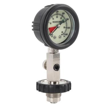 Imagem de Zyyini Medidor de Pressão do Cilindro de Oxigênio Compatibilidade Versátil Em Aço Inoxidável para Reguladores de Mergulho