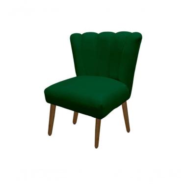 Imagem de Cadeira Pétala Flor Para Sala De Estar Penteadeira Salão Suede Verde