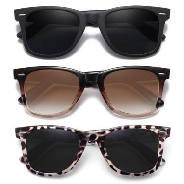 Imagem de Óculos de sol MEETSUN Retro Polarizados 100% com Proteção UV (pacote c