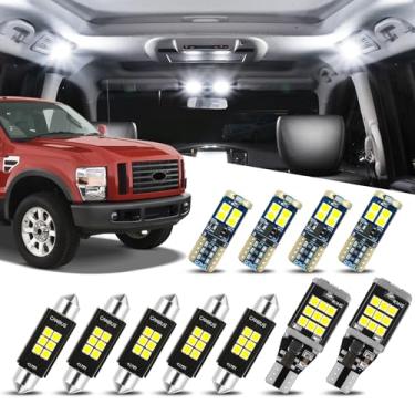 Imagem de Auto Dynasty (Pacote com 11) Kit de lâmpadas LED para carro interior 12V 5500K compatível com Ford F-Series Super Duty 1999-2010, branco puro