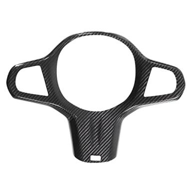 Imagem de Capa de volante de fibra de carbono guarnição acessórios interiores do carro proteção substituição preto brilhante para 3 séries g20 m esporte 2020 +