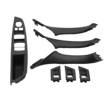 Imagem de Conjunto de maçaneta interna para porta interna de carro, apoio de braço, compatível com BMW Série 5 F10 F11 523i 525i 528i 530i LHD RHD(LHD Black)