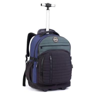 Imagem de Mochila Rodinhas Juvenil Masculina Bolso Laptop Shock-Unissex