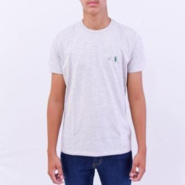 Imagem de Camiseta Ralph Lauren Masculina Básica Cinza Claro-Masculino
