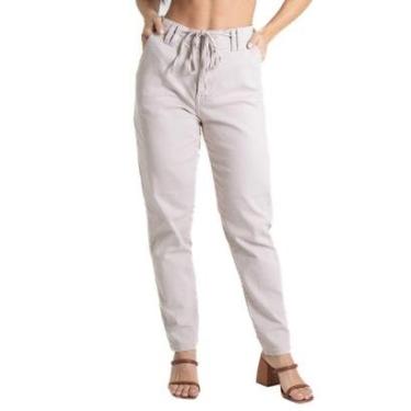 Imagem de Calça Sarja Sawary Mom - 280308 - Bege 46-Feminino