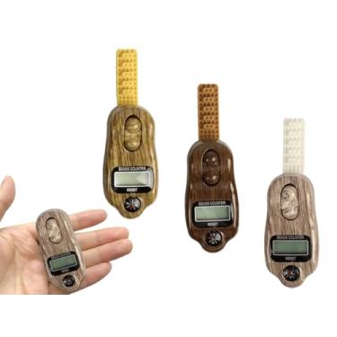 Imagem de Anlising Contador digital de contas, 3 peças de contadores digitais Tasbih, contador digital com bússola, contador de dedos redefinível, contadores de contas de oração rotativos eletrônicos, para