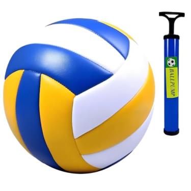 Imagem de Bola de Vôlei Oficial com Bomba de Ar, Tamanho Profissional N° 5, para Menino e Menina