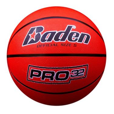 Imagem de Baden | Pro32 | Basquete de borracha durável interno/externo (vermelho, 69,8 cm)
