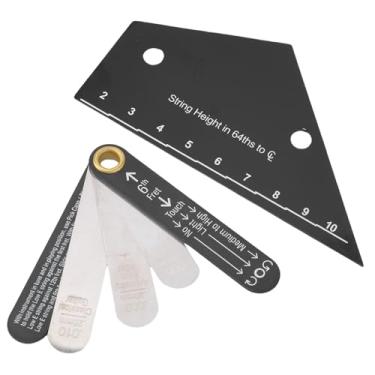 Imagem de SPYMINNPOO Ferramenta de Configuração de Cordas de Guitarra, Kit de Manutenção de Régua de Ação de Cordas, Ferramentas de Guitarra para Elétrico, Acústico e Baixo