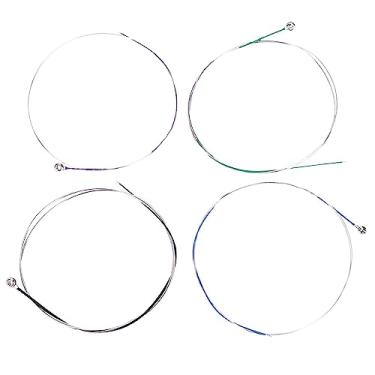 Imagem de Luqeeg Conjunto de Cordas Com Núcleo de Aço para Violino 4/4, Enrolado Em Prata, Longa Duração para Instrumento Musical