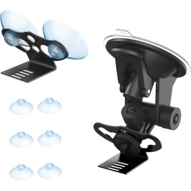 Imagem de Suporte de detector de radar, suporte de ventosa de para-brisa e painel resistente, suporte de detector de radar, compatível com Cobra Escort Passport Beltronics Whistler, fácil de instalar