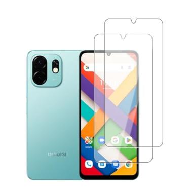 Imagem de Oshmirian Protetor de tela para UMIDIGI A75x – Pacote com 2 películas de vidro temperado, dureza 9H, antiarranhões, clareza HD, sem bolhas, antiimpressões digitais, protetor de tela sensível ao toque