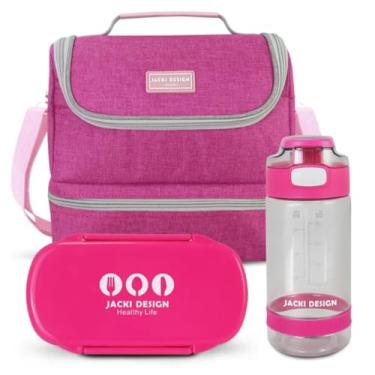 Imagem de Conjunto Lancheira Térmica com Pote p/Lanche 450ml e Garrafa 550ml (Rosa) (Pink)