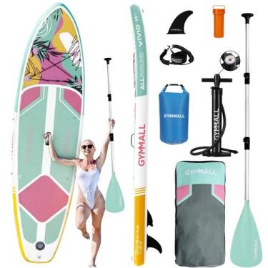 Imagem de Tabla de Paddle Inflable GYMMALL Stand Up SUP para Adultos Rosa