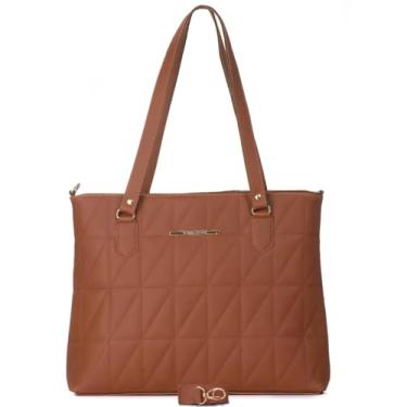 Imagem de Bolsa Feminina Sacola Alça Transversal de Ombro Tiracolo Qualidade Premium (Caramelo)
