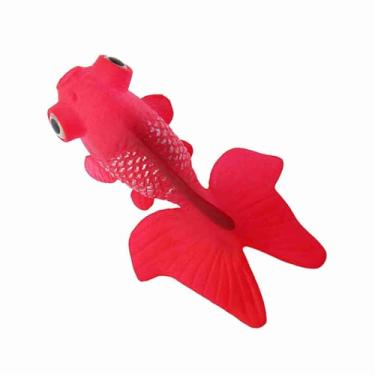 Imagem de Generic Tanque de Peixes de Silicone Pequeno Engraçado Decoração de Peixes Artificiais Ornamento Realista para Aquário (Nº 5 Peixe Dourado Vermelho)