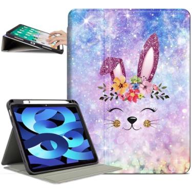 Imagem de Capa para iPad (A16) 11ª geração 2025, iPad 10ª geração com suporte para lápis, mulheres, meninas, à prova de choque, visualização em vários ângulos, digitação/suporte horizontal ajustável para