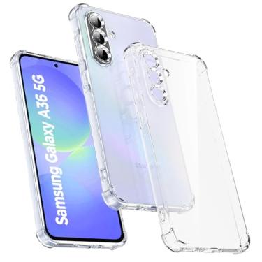 Imagem de Capa de telefone transparente para Samsung Galaxy A36, proteção reforçada com quatro cantos, capa de celular ultrafina à prova de choque # para Samsung # Simples # Capa de telefone transparente # DIY