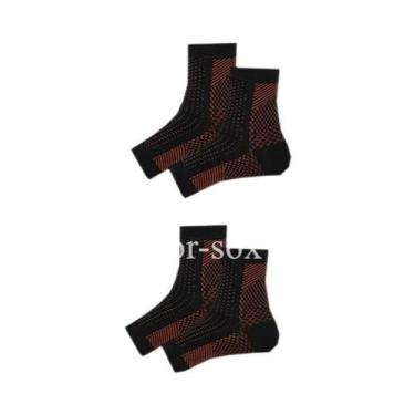 Imagem de Meias De Compressão Para Suporte De Tornozelo, 2 Pares, Design De Dedo