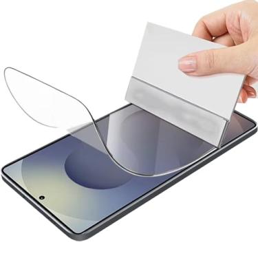 Imagem de YiiLoxo Película protetora de hidrogel para Samsung Galaxy S25 Edge, película protetora de TPU flexível [vidro não temperado][HD transparente] [suporte para impressões digitais]