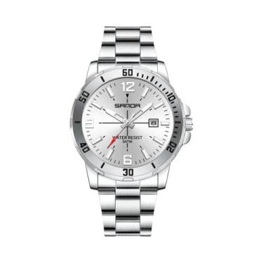 Imagem de Relógio De Quartzo Masculino Luxuoso À Prova D'Água Com Grande Mostrad