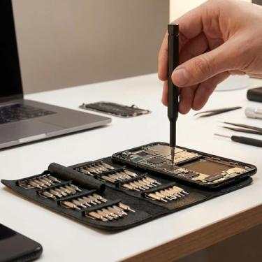 Imagem de Conjunto de chaves de fenda de couro de 122 cm, brocas de precisão intercambiáveis, armazenamento resistente, conjunto de ferramentas manuais multifuncionais fixas para eletrodomésticos e móveis