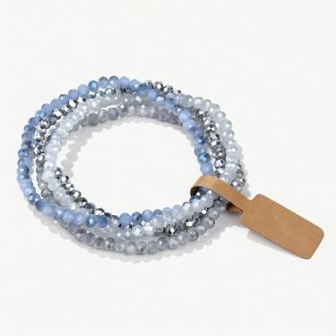 Imagem de Pulseiras de contas para mulheres, pulseira de vidro retrô moderna, presentes para mulheres, etiqueta de amizade, pulseiras de joias, One Size, Vidro, Sem Pedra Preciosa