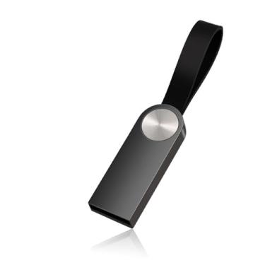 Imagem de Pen drive USB 2.0 de metal de 32 GB, chips de alto desempenho, à prova d'água, resistente ao desgaste, design de orifício para pendurar, Plug and Play, compatível com laptop, impressora e muito mais