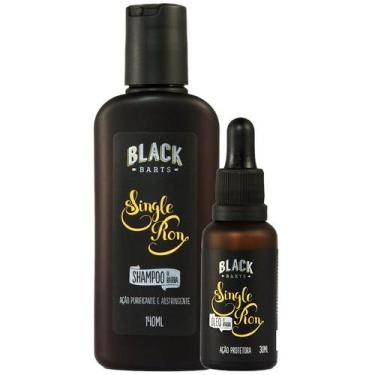 Imagem de Kit Shampoo de Barba + Óleo Hidratante Single Ron Black Barts
