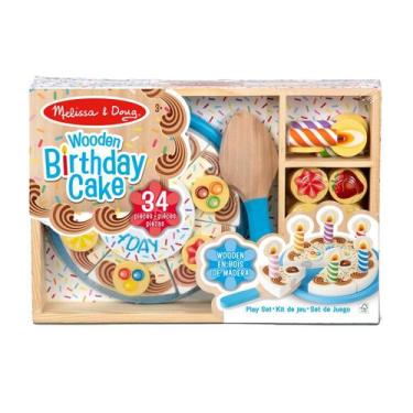 Imagem de Comidinha Brinquedo Madeira Bolo Aniversário Melissa & Doug - Sunny Br