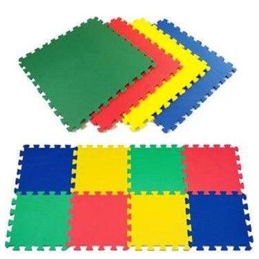 Imagem de Kit 20 Tapetes Eva Cores Sortidas Unisex 50x50x1cm 10mm - Tatame