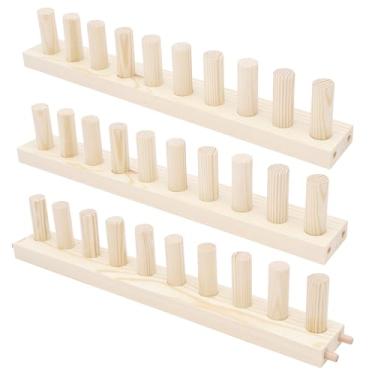 Imagem de Tear de tricô grosso de 117 cm, sem necessidade de agulha e ajustável, portátil, extra grande, moldura de teares de madeira para cobertores grossos, tricô à mão resistente para iniciantes