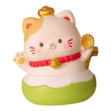 Imagem de Bothyi Estátua de Gato, Escultura de Animal, Cofrinho, Enfeite de Mesa Fofo, Estatueta Decorativa para Armário de Entrada, Prateleira, Decoração de Casa, Bell S