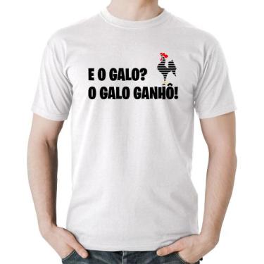 Imagem de Camiseta Algodão E o galo O galo ganhô! - Foca na Moda, Branco, G