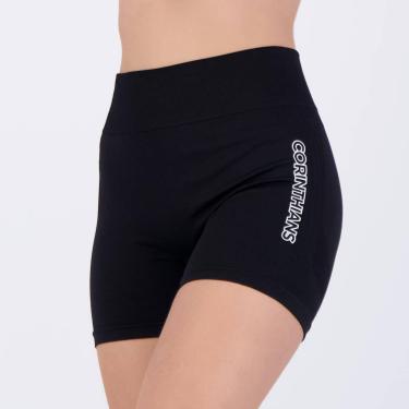 Imagem de Shorts Corinthians Fitness Feminino Preto-Feminino