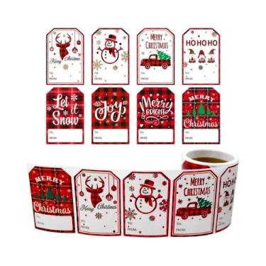 Imagem de Adesivos De Presente De Natal 100 Peças Etiquetas De Nome Autoadesivas