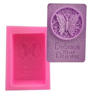 Imagem de 1 molde retangular de silicone para artesanato artesanal 3D molde de sabão de inseto para fazer sabonete, ferramenta faça você mesmo