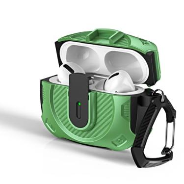 Imagem de iDOMi Capa para AirPods 4, compatível com MagSafe, capa de proteção contra quedas com cordão compatível com AirPods 4ª geração (2024) (USB-C), verde