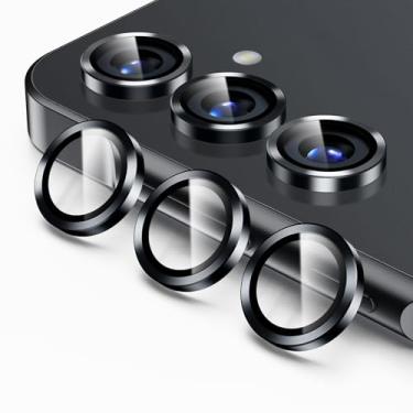 Imagem de PASNEW Protetor de câmera para Samsung Galaxy S25, protetores de lente individuais HD ultra-resistentes, resistente a arranhões, vidro temperado ultrafino, 1 pacote, preto