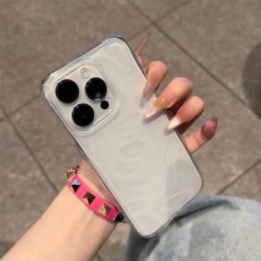 Imagem de Capa para celular em formato de onda para iPhone 15/16/11/12/13/14 Pro Max/16 Plus, transparente, para iPhone 11