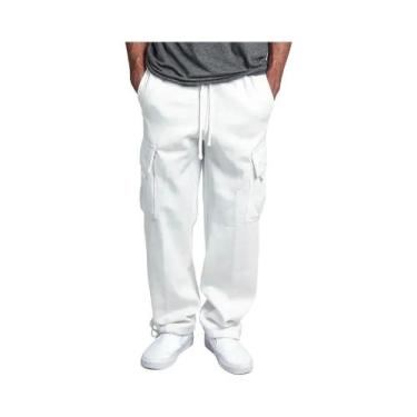 Imagem de Calças Cargo Masculinas De Corte Solto Para Outono, Joggers Longos, Es