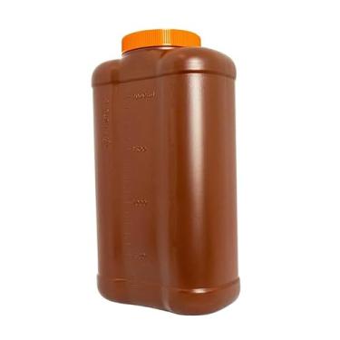 Imagem de Coletor de Urina 24 Horas, 2 Litros, Cor Âmbar, Material Resistente, Tampa Segura