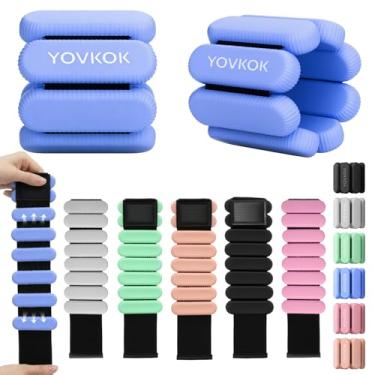 Imagem de Pesos de pulso, pesos de tornozelo ajustáveis de silicone para mulheres e homens – Fortalece os braços e as pernas, ideal para treino de academia em casa, corrida, ioga, pilates, barra, exercício