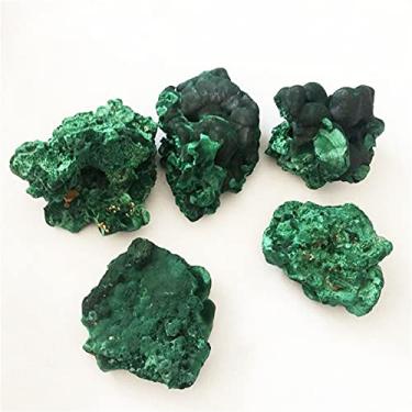 Imagem de Pedra bruta de cristal natural malaquitas verdes, 1 peça pedras preciosas e minerais para decoração de casa de coleção
