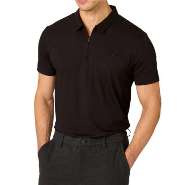 Imagem de Camisa Masculina Dudalina Jersey Peruvian Preta - 77040-Masculino