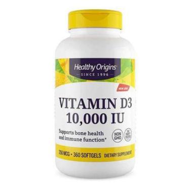 Imagem de Vitamina D3 10000 Ui 360 Caps - Healthy Origins Importada - sku 1255